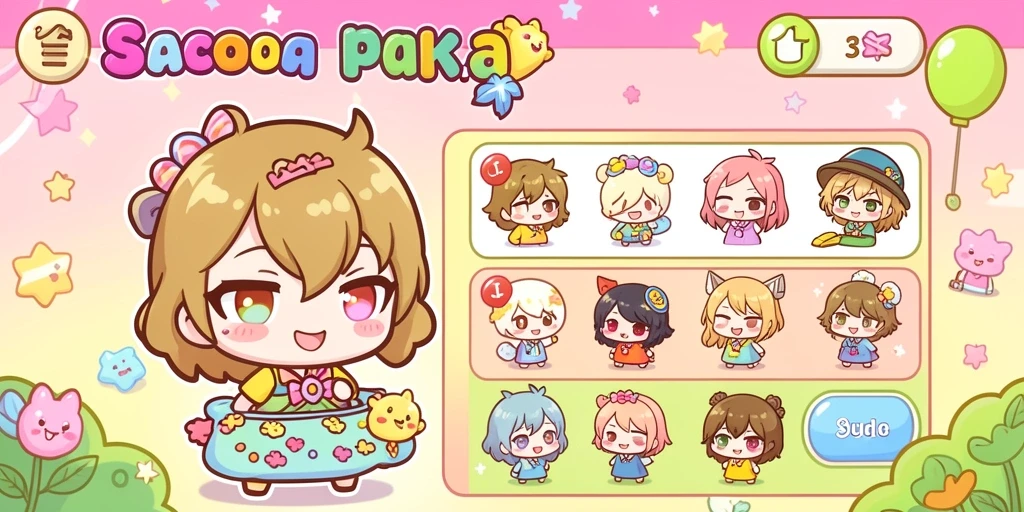 Screenshot gameplay yang menunjukkan aksi seru di level menengah.