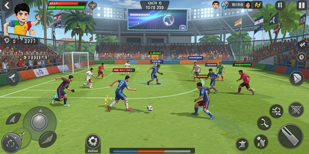 Tangkapan layar menampilkan momen permainan seru dalam mode multiplayer.