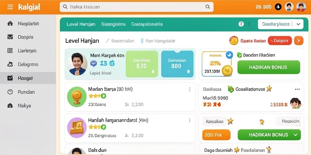Fitur leaderboard untuk bersaing dengan pemain lain.