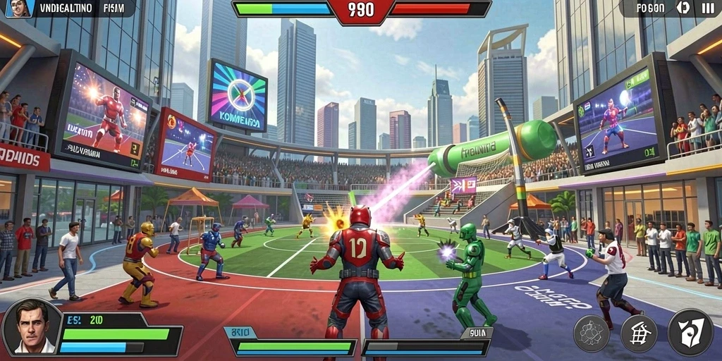 Screenshot memperlihatkan mode multiplayer yang sedang berlangsung.